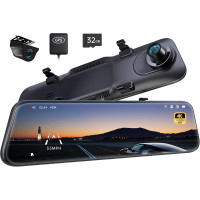 cámara de espejo retrovisor de 12 pulgadas