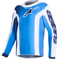 Jersey Alpinestars Youth Fluid Portl Azul Blanco Talla L