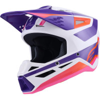 Casco Alpinestars Sm3 Heat Blanco Morado Rosa Brillante Xl