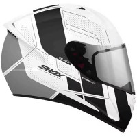 Casco Shox Stinger Galant Blanco Negro Gris S Ac