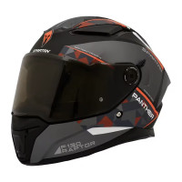 Casco Spartan Panther Raptor Negro Rojo L