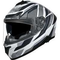 Casco Smk Typhoon Spark Negro Blanco Talla Xl