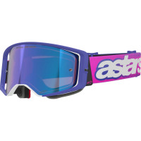 Gafas Alpinestars Supertech Vision Vista Morado Fluor Rosa Mirror Azul