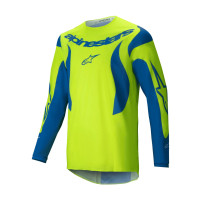 Jersey Alpinestars Fluid Haul Amarillo Fluo Azul Talla Xxl