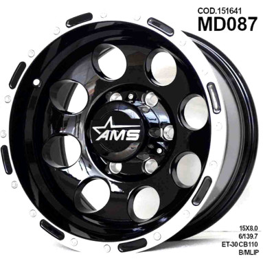 DCENTI Juego de Rines 15X8.0 6/139.7 ET-30 CB110 15x6