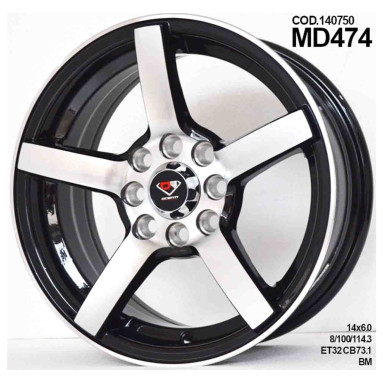 DCENTI Juego de Rines 15X7.0 8/100/114.3 ET32 CB73.1 15x8