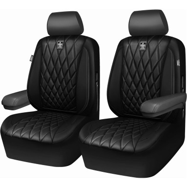 Universal Fundas de asiento delantero de automóvil de piel sintética de lujo 