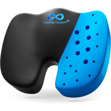 Universal Cojín ventilado multiusos para aliviar el dolor de espalda negro 