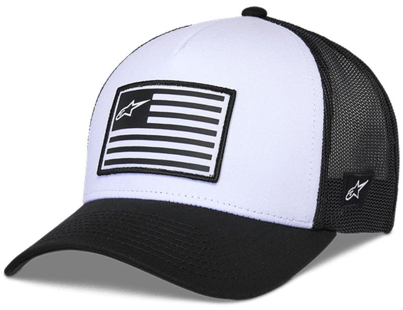 Gorra Alpinestars Flag Snapback Blanco Negro T/U