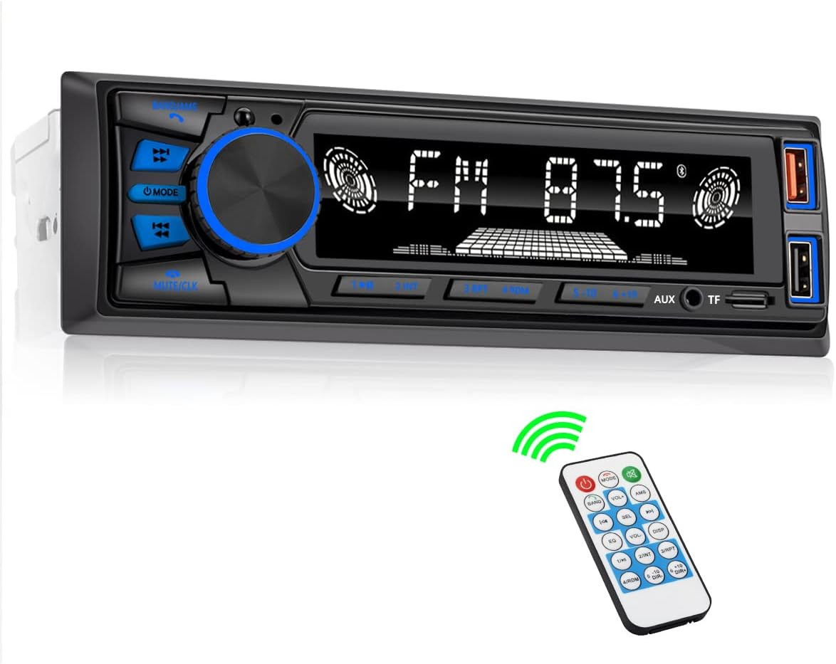 Radio de coche Bluetooth Single DIN Audio