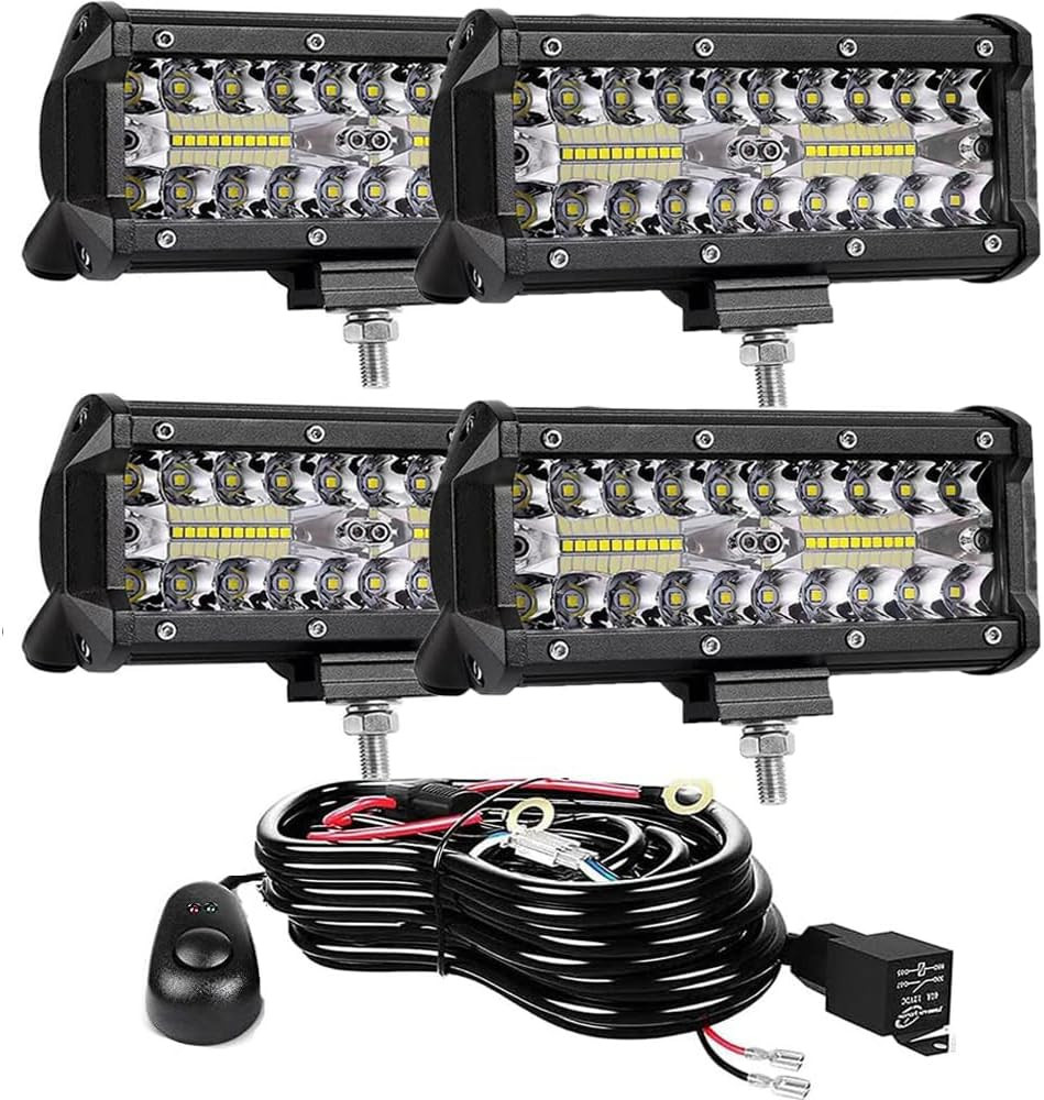 Barra de luz LED de 7 pulgadas 120W 12,000 lúmenes