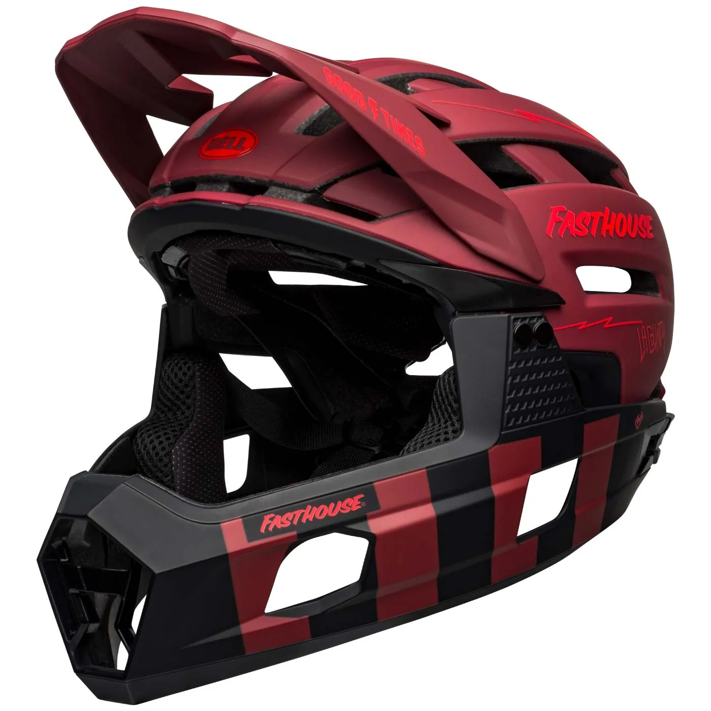 Casco Bell Bicicleta SUPER AIR R SPHR Mate Rojo/Negro FH L 21 GBL