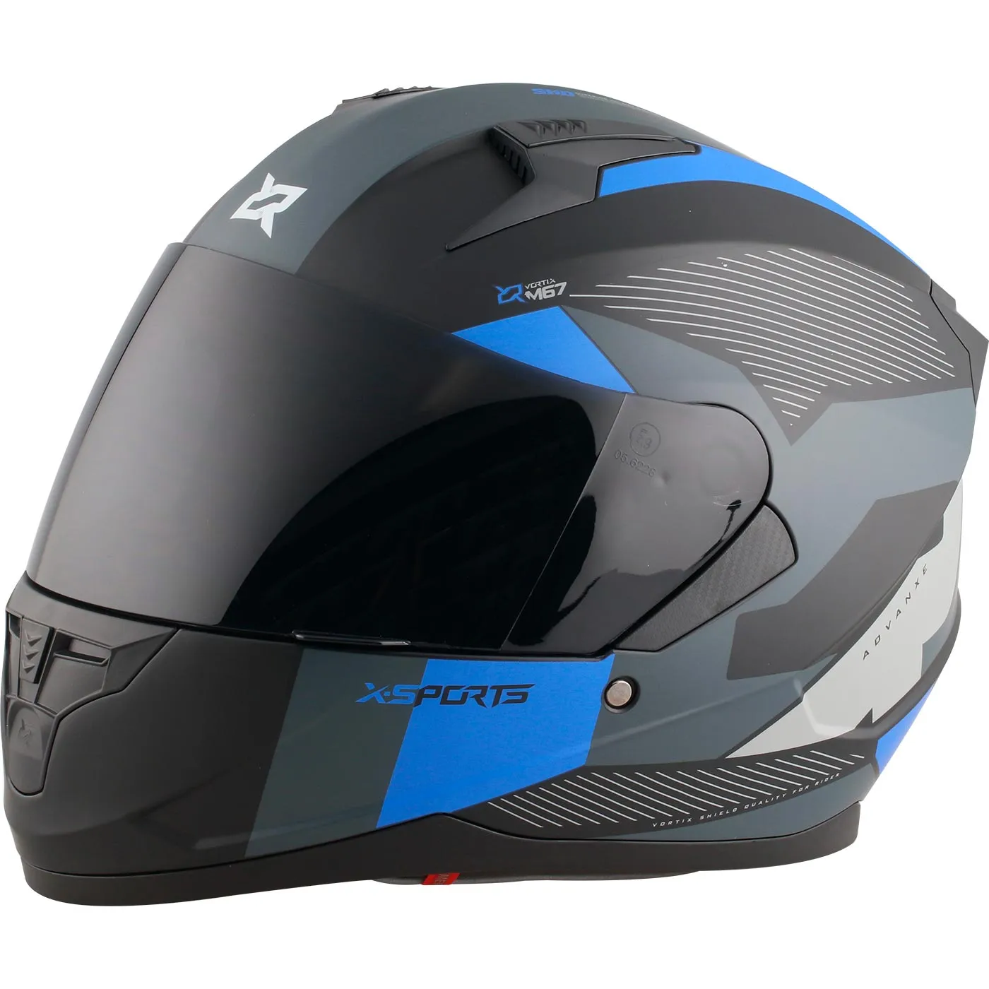 Casco X-SPORTS M67 Advanxe Negro Azul S Ac