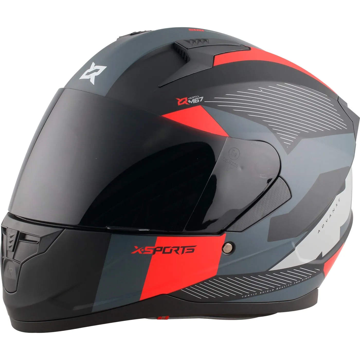 Casco X-SPORTS M67 Advanxe Negro Rojo M Ac