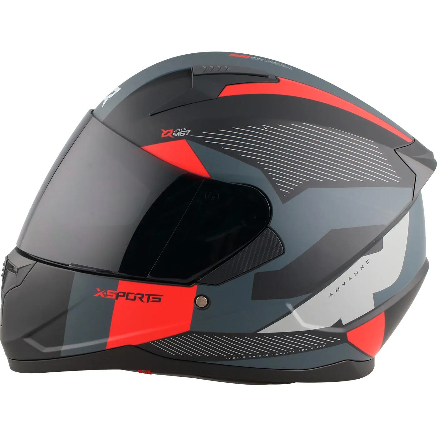 Casco X-SPORTS M67 Advanxe Negro Rojo S Ac