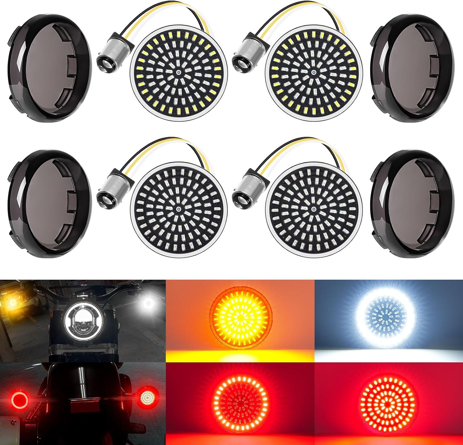 luces LED direccionales delanteras y traseras