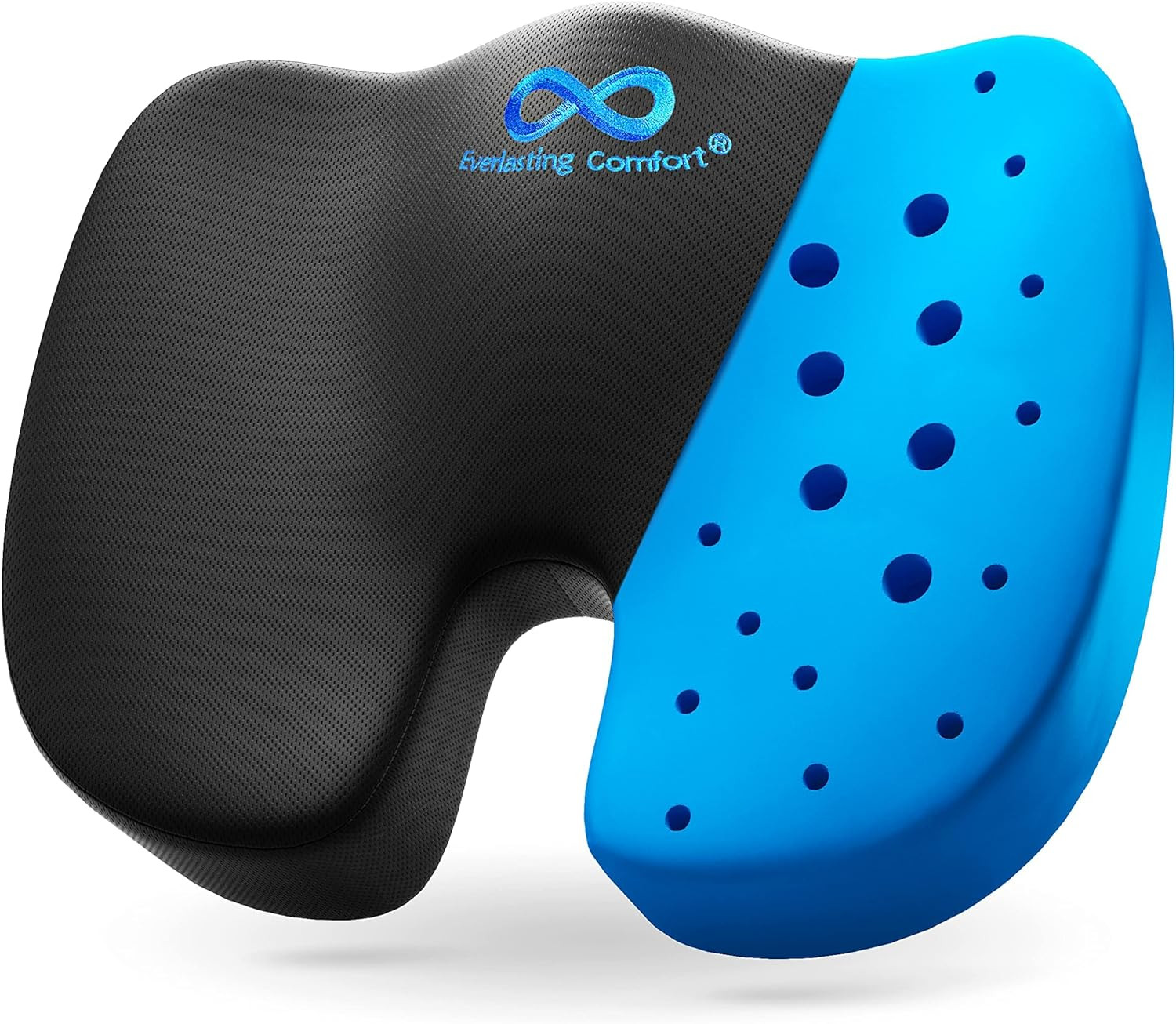 Cojín ventilado multiusos para aliviar el dolor de espalda negro