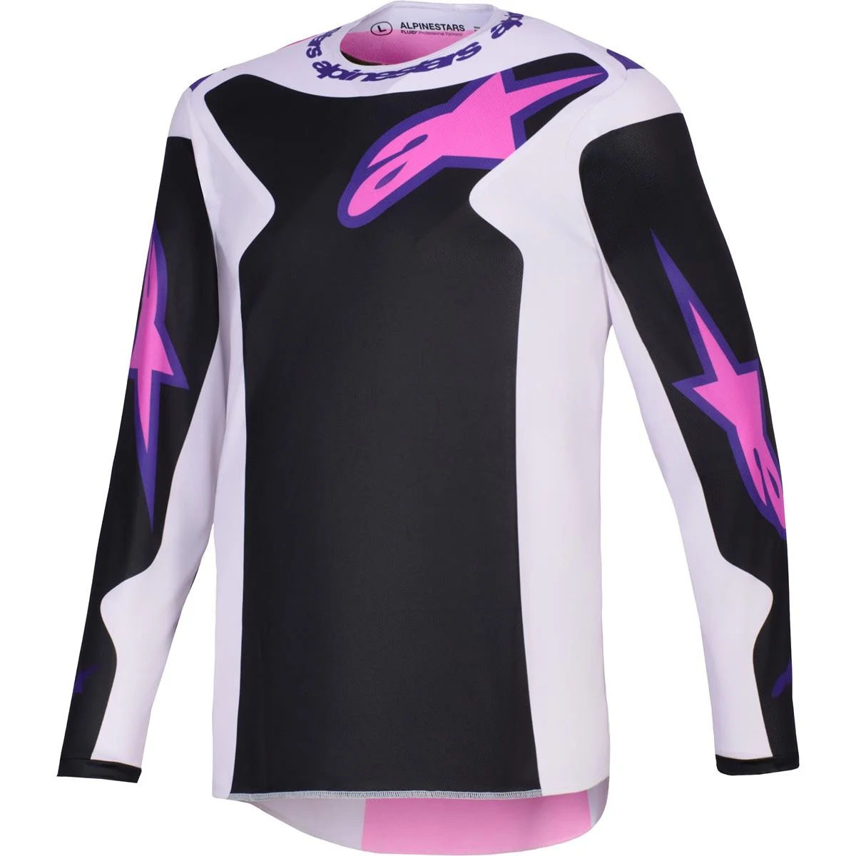 Jersey Alpinestars Fluid Grid Negro Gris Fucsia Talla Xl