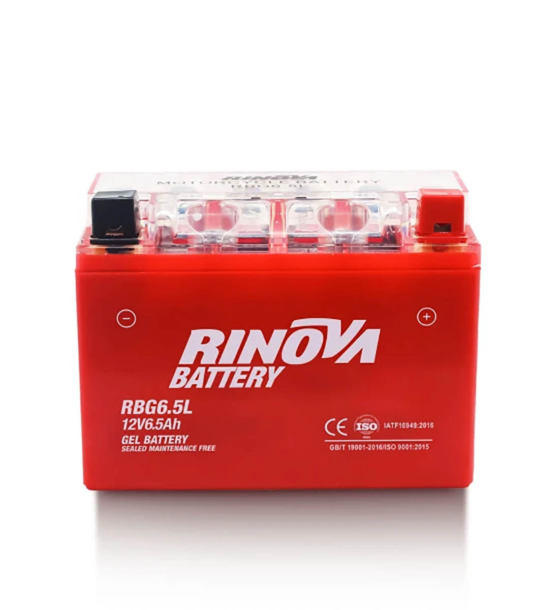 Batería de Gel 12V 6.5Ah para Motocicleta RBG6.5L Rinova Battery