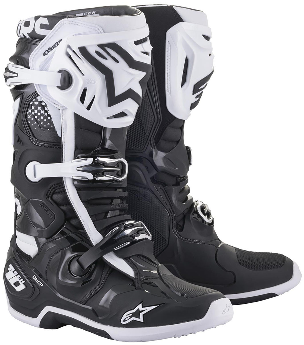 Bota Alpinestars Tech 10 Negro Blanco Talla 8