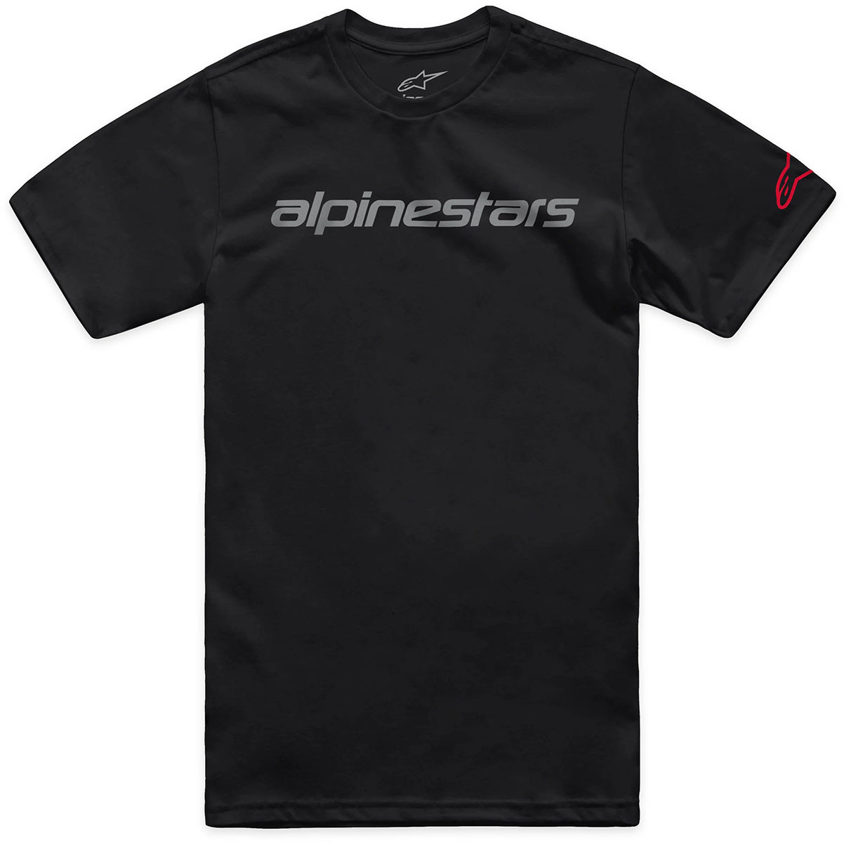 Camiseta Alpinestars Linear Wordmark 2.0 Negro Rojo Talla S
