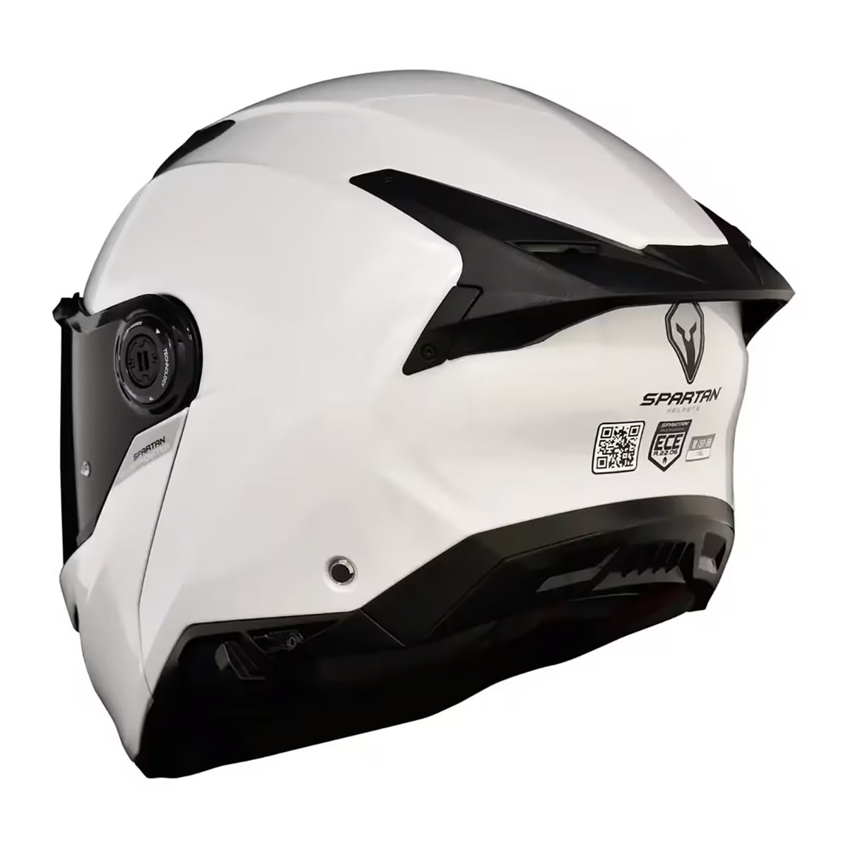 Casco Spartan Ghostfighter Blanco Brillante S