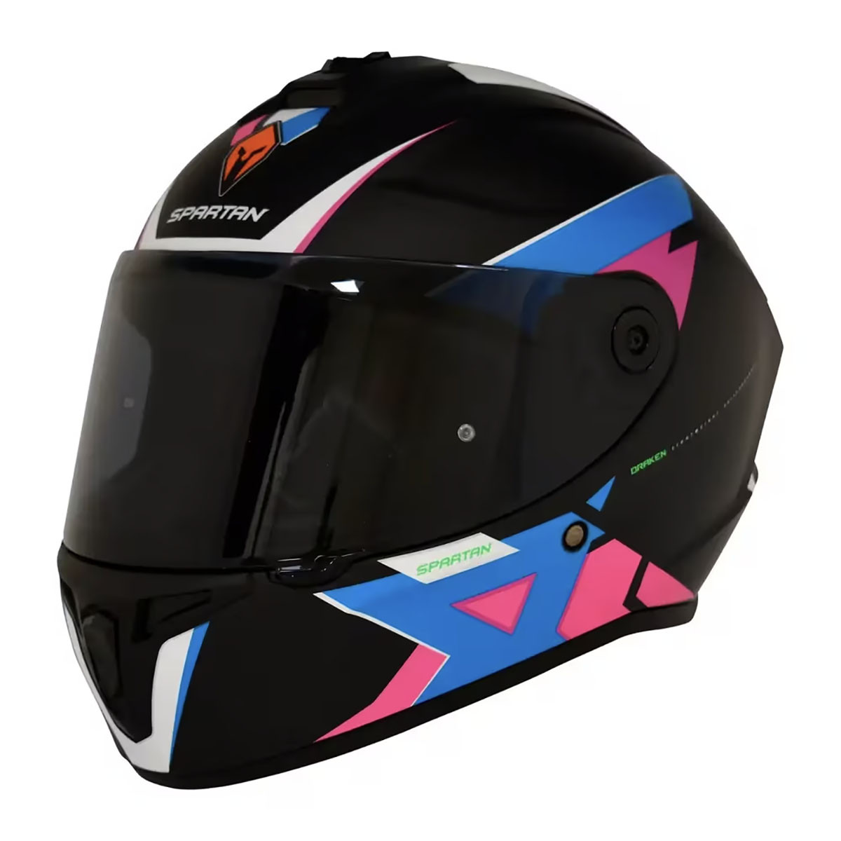 Casco Spartan Draken Frantic Azul Rosa S