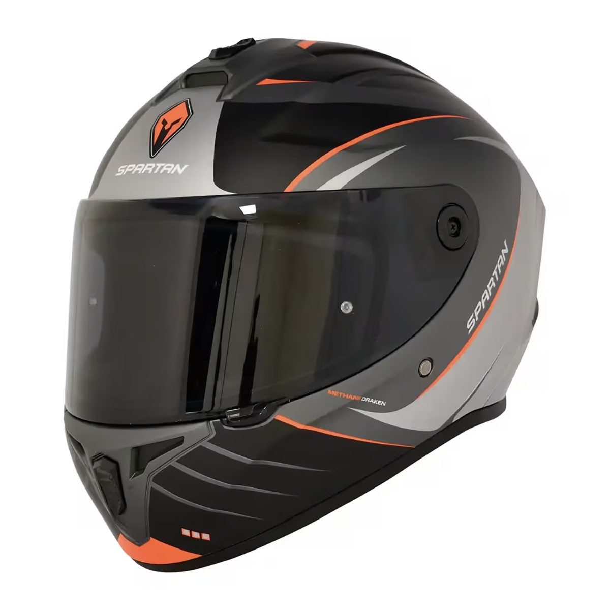 Casco Spartan Draken Methane Negro Fc S