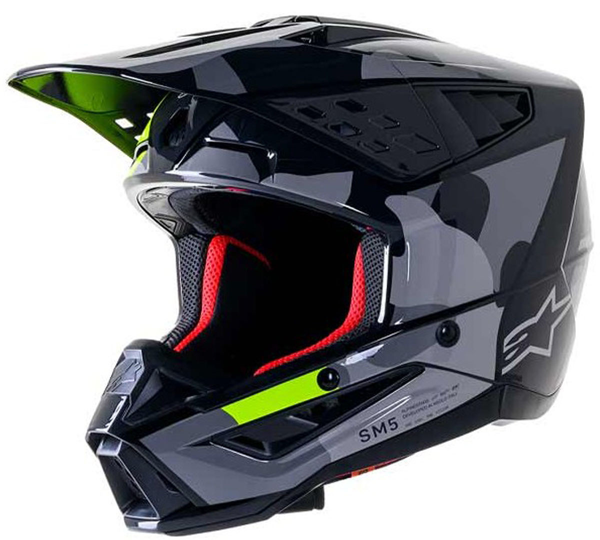 Casco Alpinestars S-M5 2 Rover 2 Gris Amarillo Brillante L