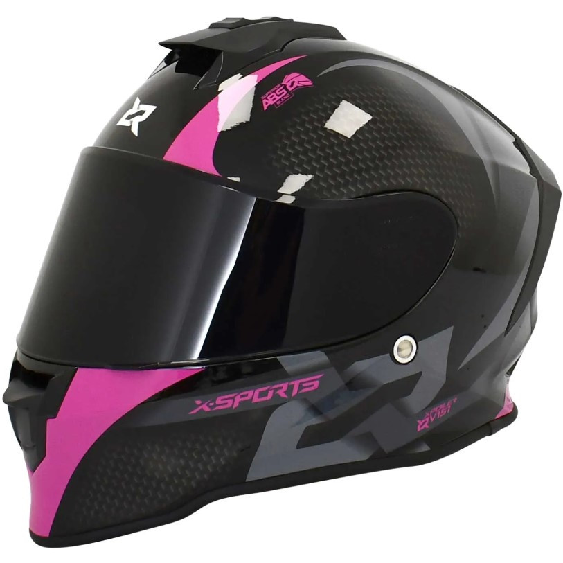 Casco X-SPORTS V151 Track Rosa Brillante L