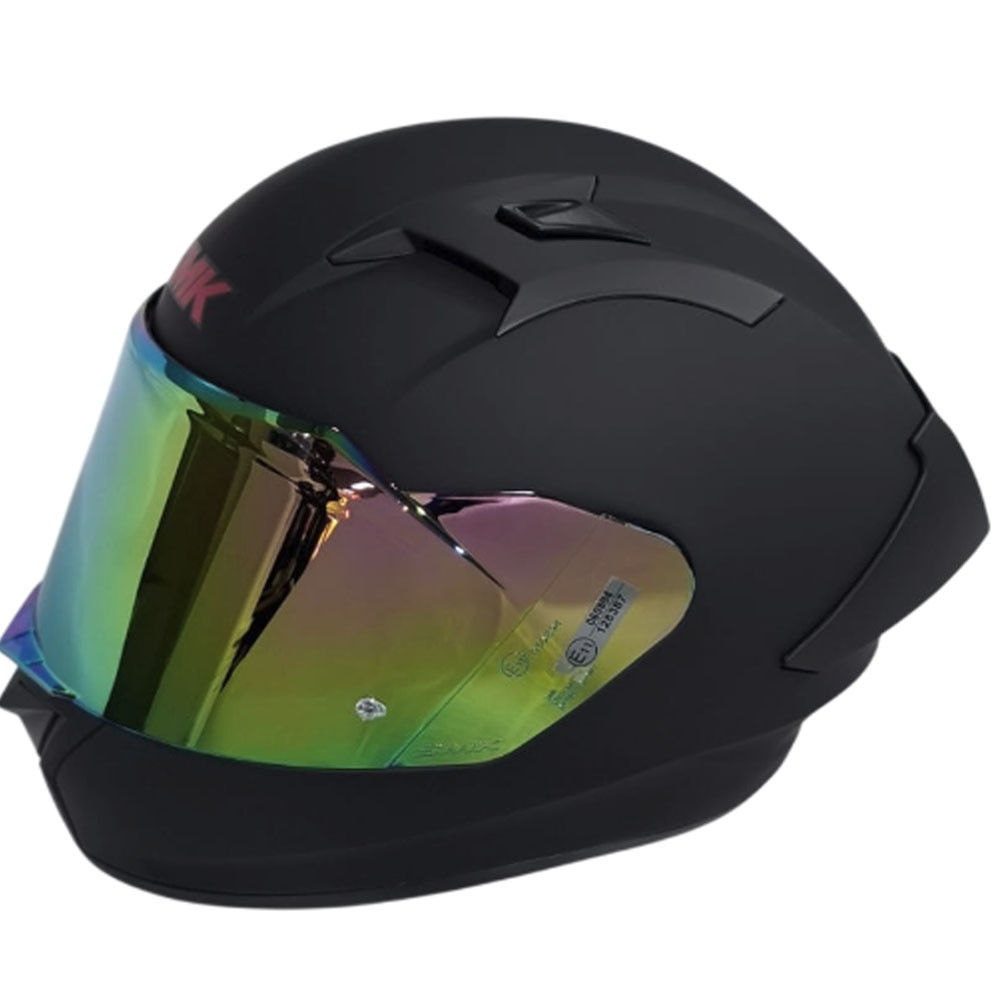 Casco Smk Stellar Negro Mate Logo Rosa Xl