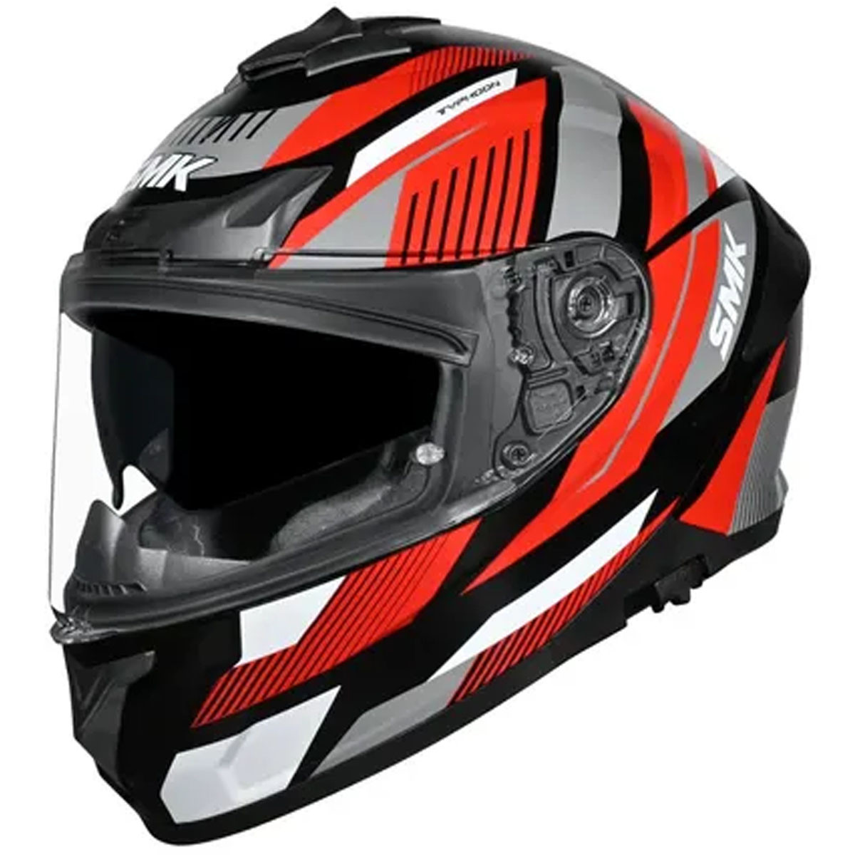 Casco Smk Typhoon Spark Negro Rojo Talla S