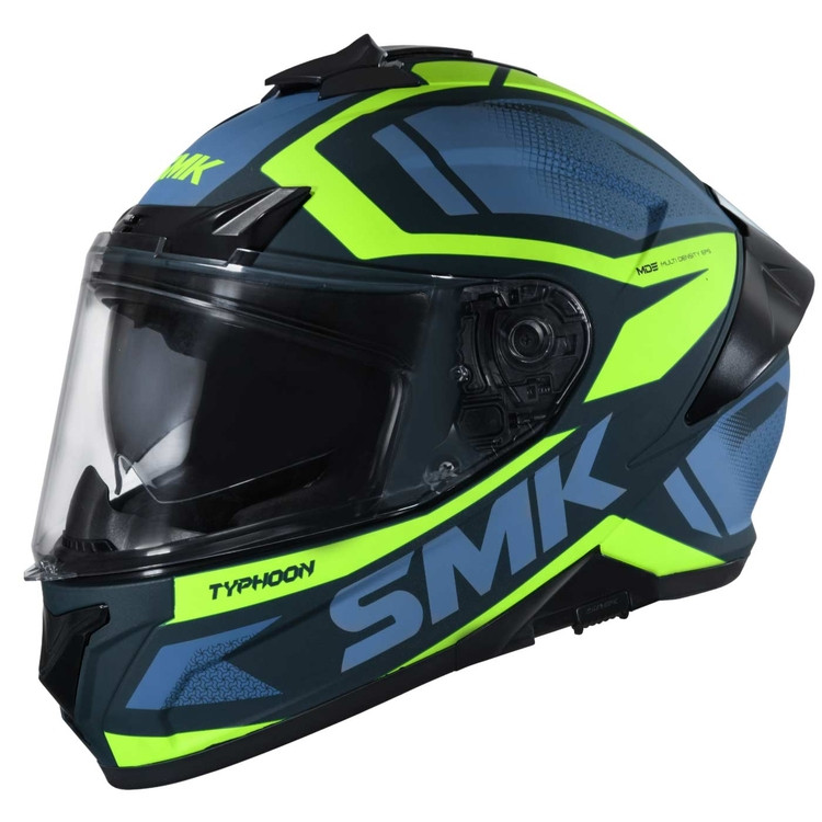 Casco SMK TYPHOON THORN Azul Verde Mate S