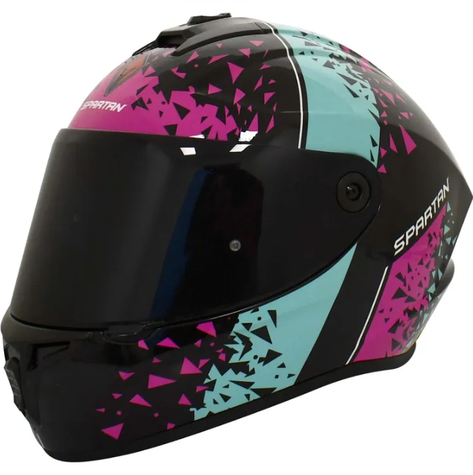 Casco Spartan Draken Broken Azul Rosa M