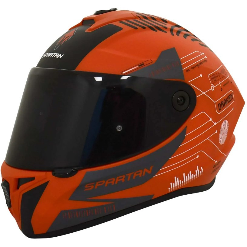 Casco Spartan Draken Finger Print Rojo L