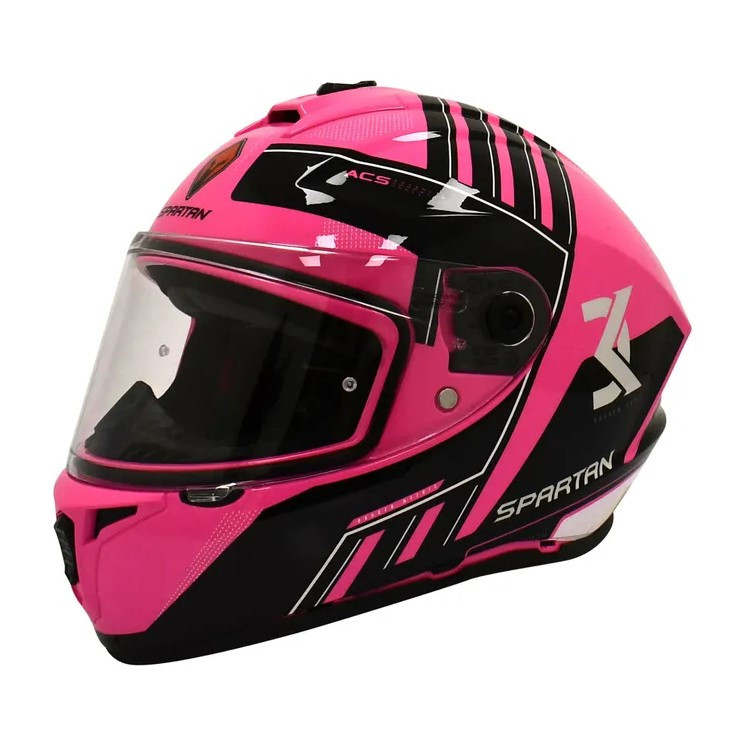 Casco Spartan DRAKEN S MYTHIC Rosado Fluorescente Brillante XL