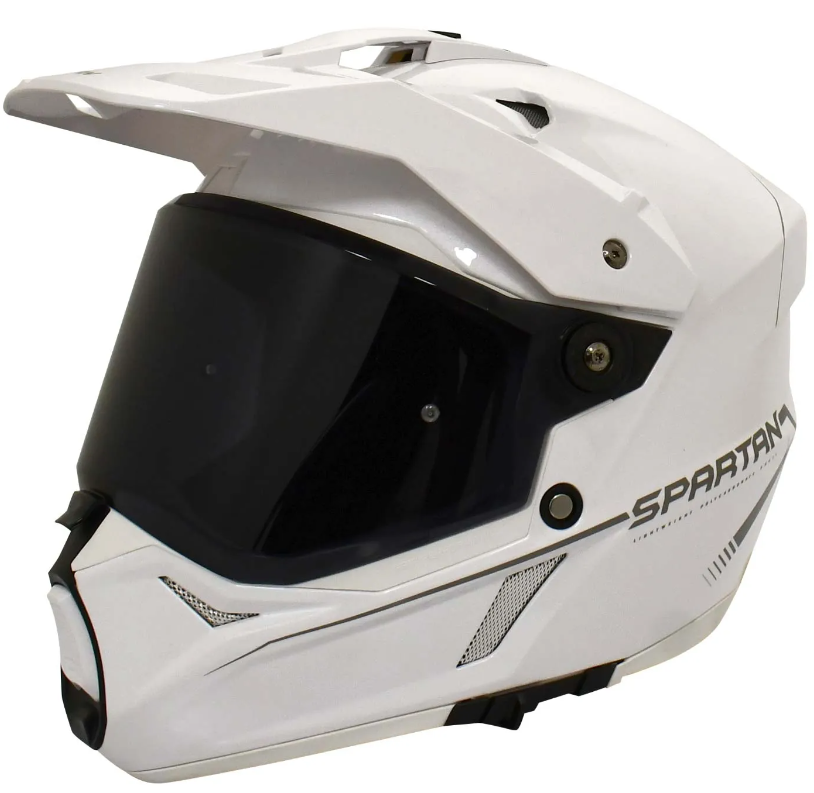 Casco Spartan Wolf Blanco Brillante S 