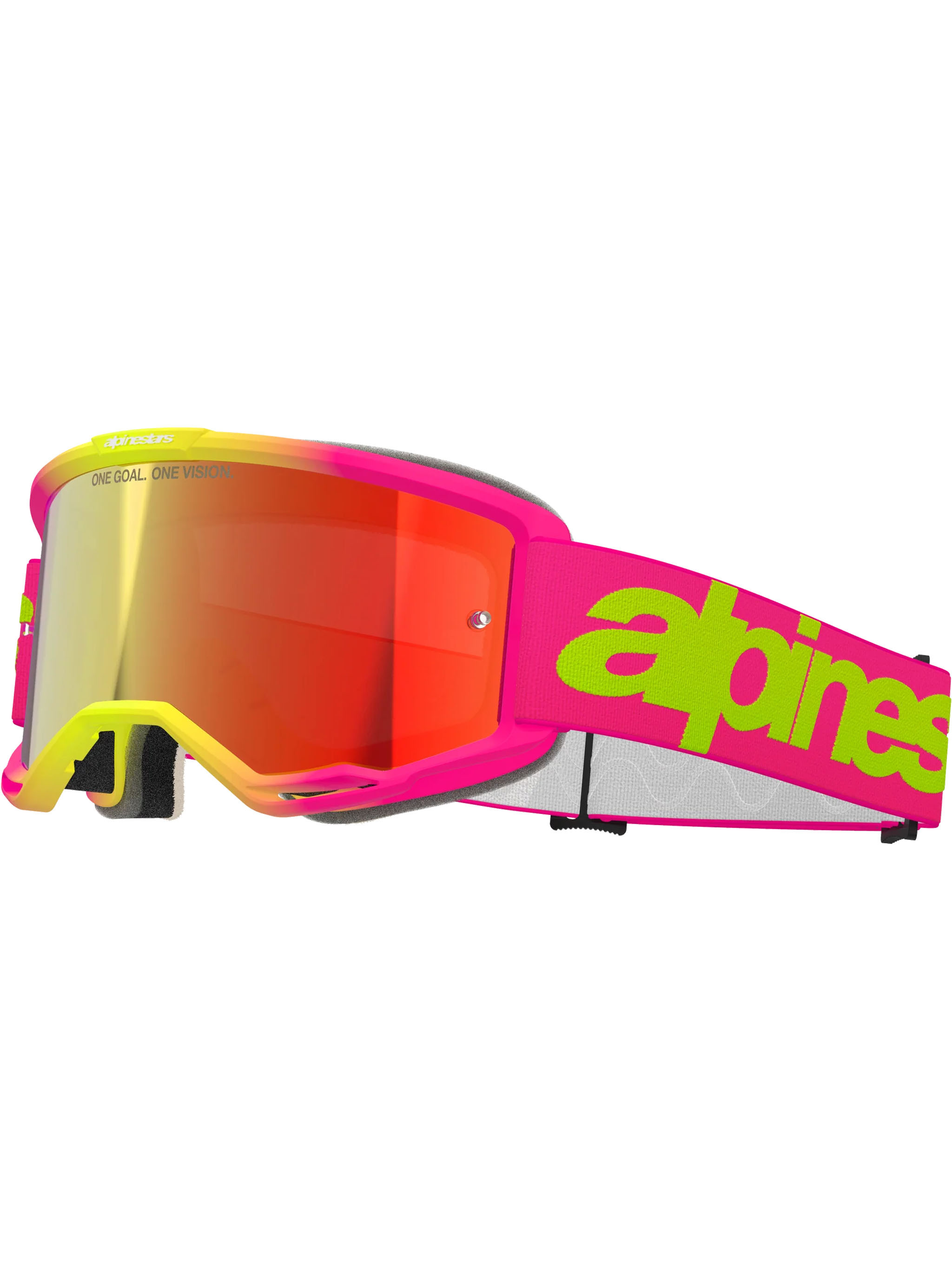 Gafas Alpinestars Vision 5 Wordmark Rosa Fl Amarillo Mirror Rojo
