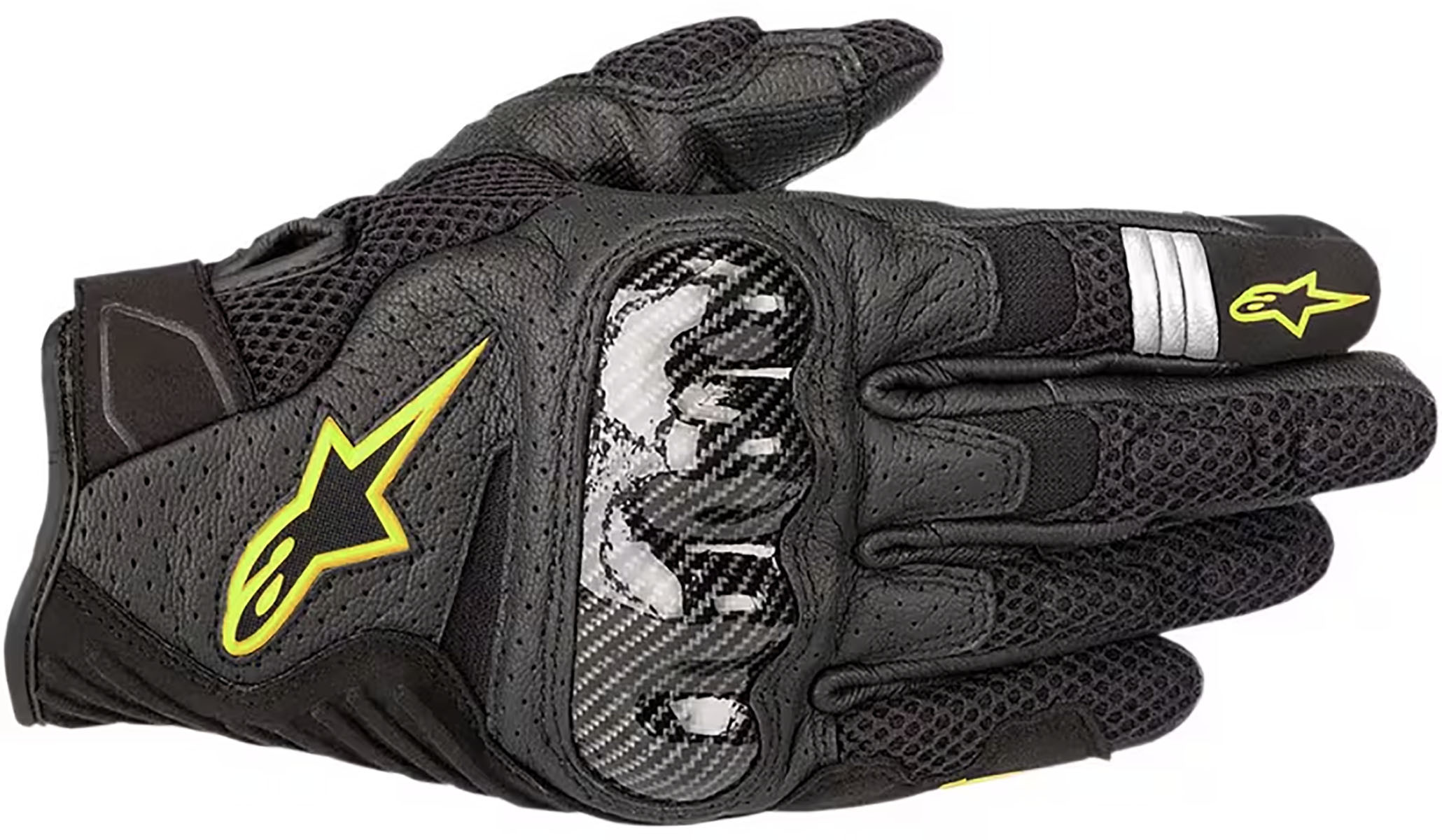 Guantes Street Alpinestars Smx-1 Air V2 Negro Amarillo Fluo Talla Xxl Ac