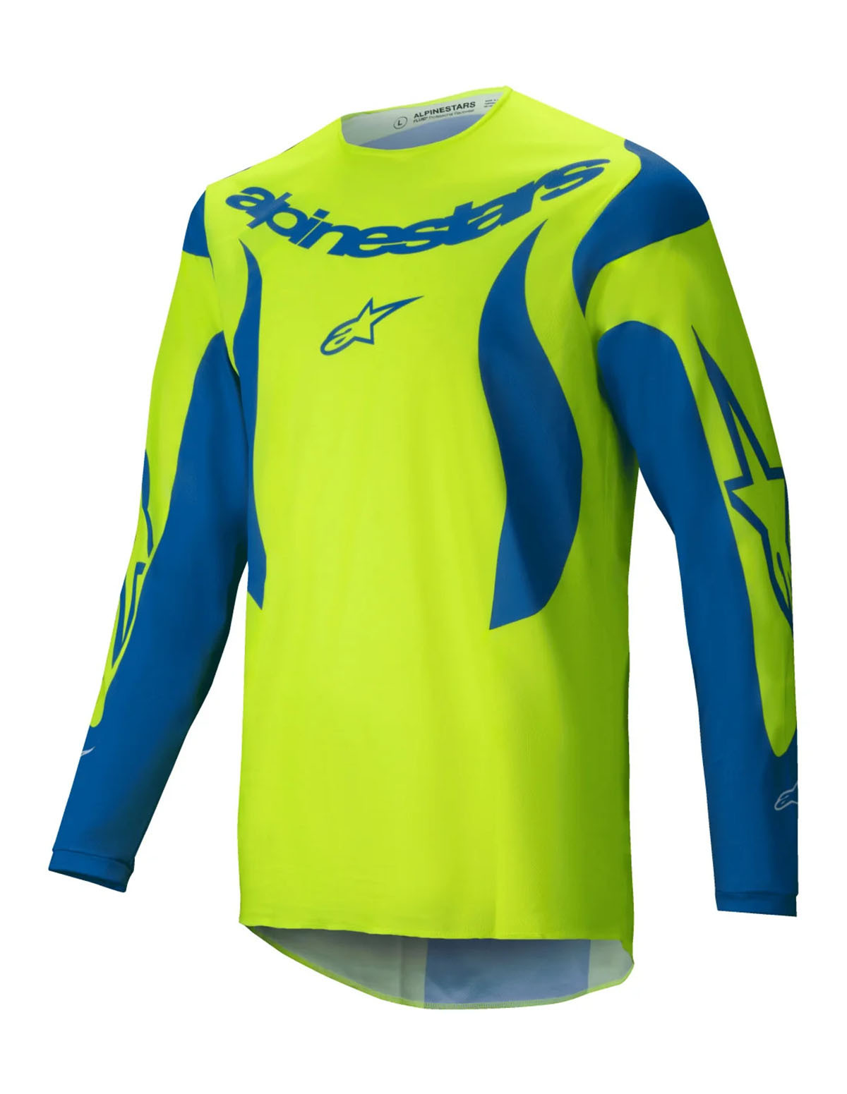 Jersey Alpinestars Fluid Haul Amarillo Fluo Azul Talla Xxl