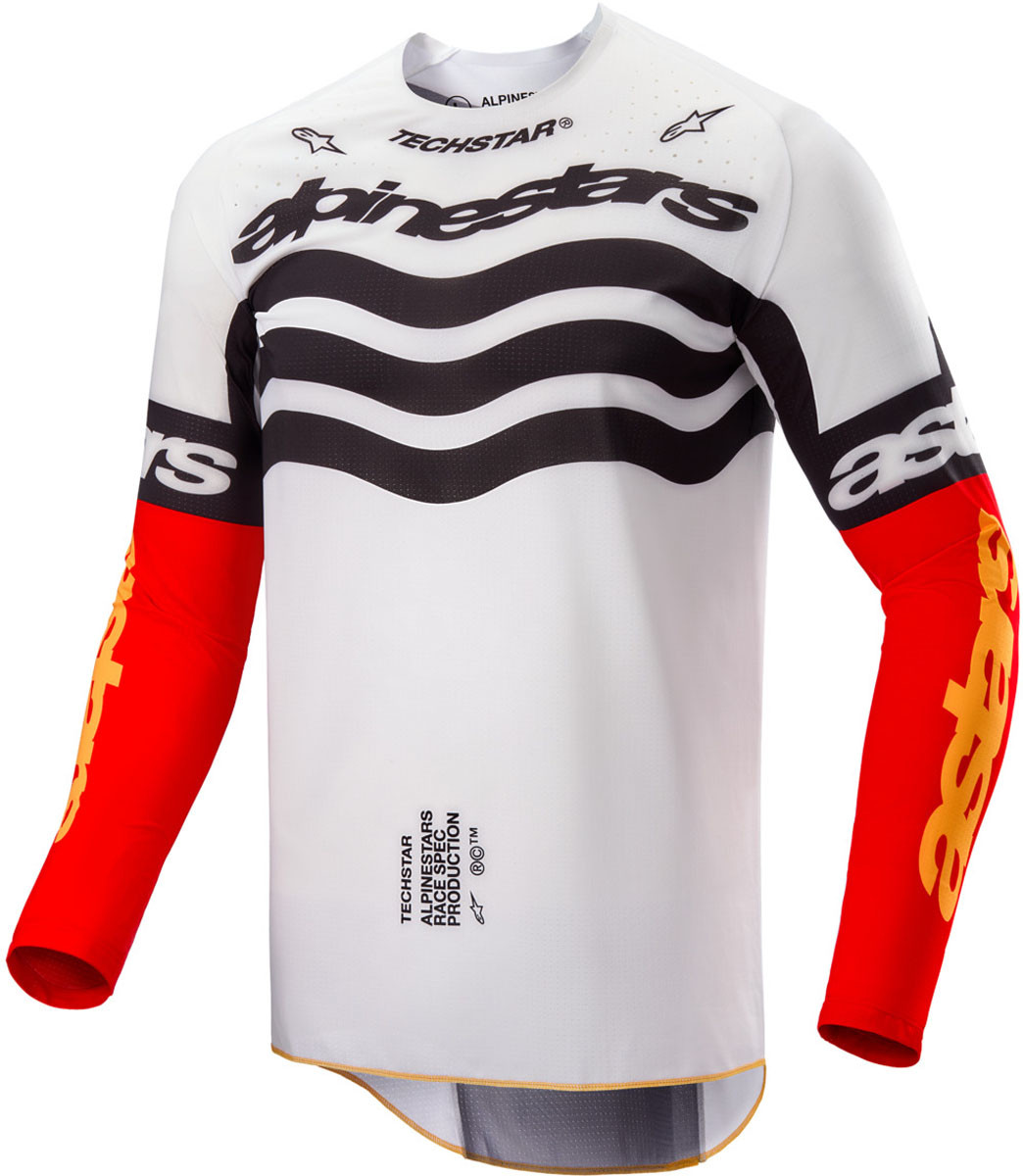 Jersey Alpinestars Techstar Blanco Negro Rojo Talla M