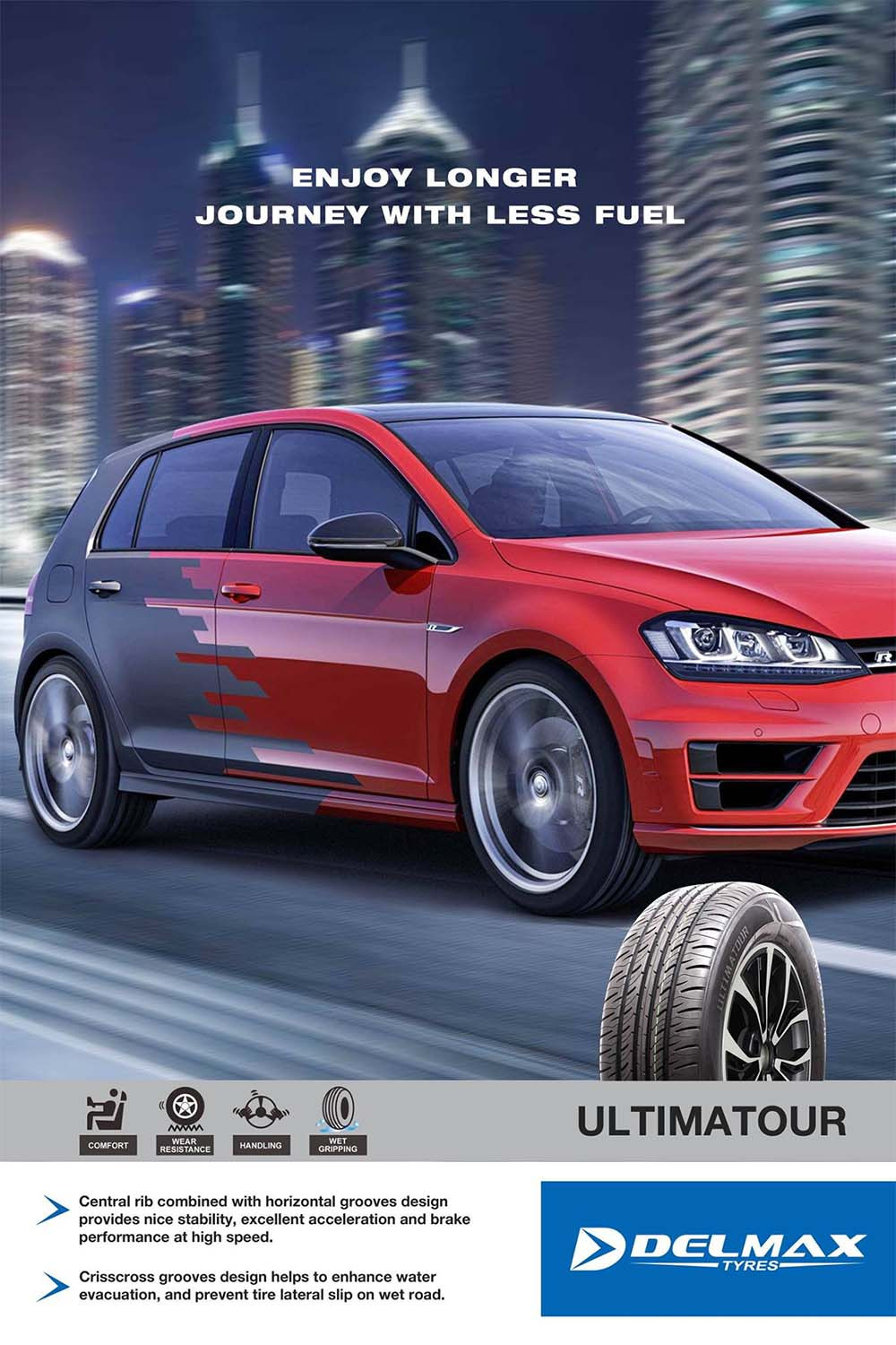 Llanta DELMAX UltimaTour 205/60R16 - Virtual Llantas