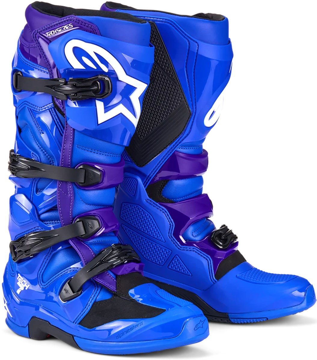 Bota Alpinestars Tech 7 Azul Blanco Morado Talla 12