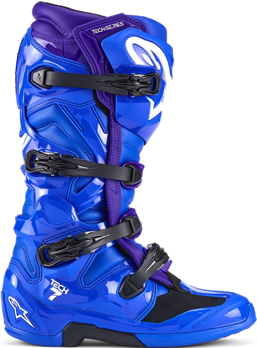 Bota Alpinestars Tech 7 Azul Blanco Morado Talla 8