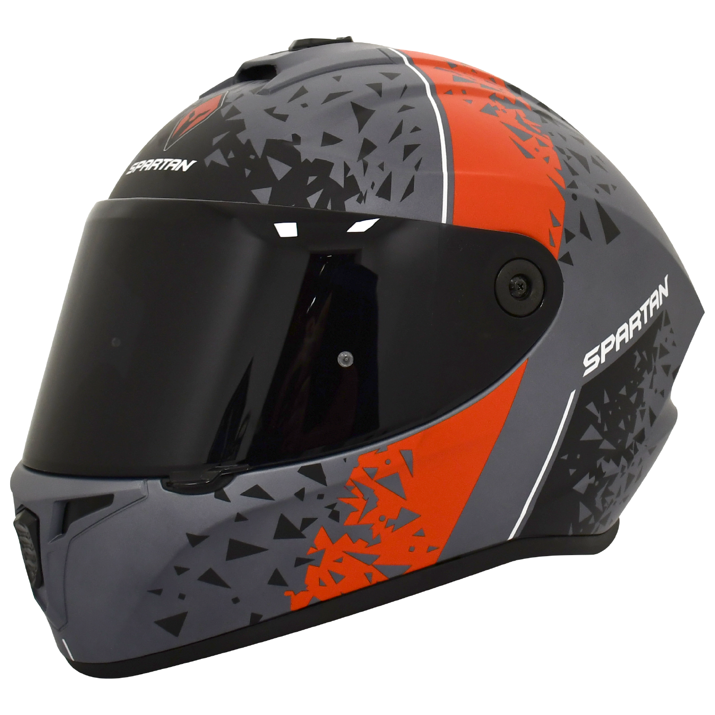 Casco Spartan Draken Broken Gris Rojo L