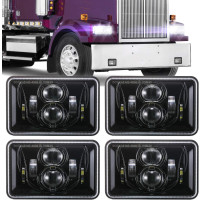 Universal 4 faros delanteros LED rectangulares 