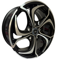 KMX Juego De Rines 15X6.5 Negro Maquinado 15X5