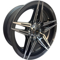 KMX Juego De Rines 13X5.5 Gris Oscuro Con Cara Frontal Maquinada 13X8