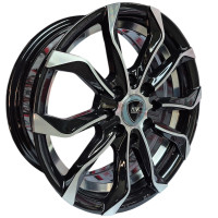 KMX Juego De Rines 14X5.5 Negro Maquinado Con Rebaje Interno Decorativo 14X8