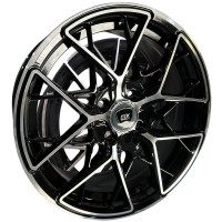 KMX Juego de Rines 15X8.0 Negro con cara mecanizada 15X8